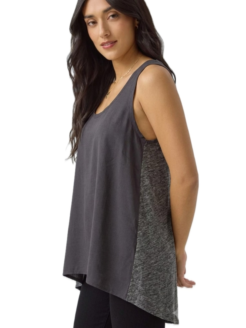 Banana Republic Heritage Linen Viscose Tank Top Womens Size M Scoop Neck A-Line